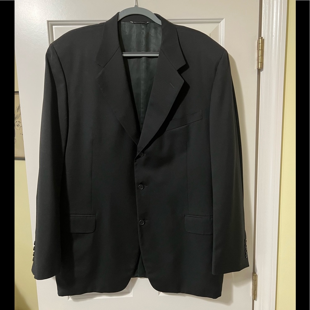Canali beautiful black dress suit jacket 56 L